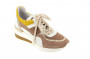Sneakers nubuck marron jaune rosemetal