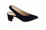 Escarpin ouvert velours noir rosemetal