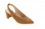 Escarpin ouvert velour noisette rosemetal