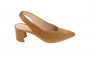 Escarpin ouvert velours noisette rosemetal
