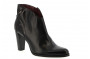 Bottines cuir noires arrière croco muratti