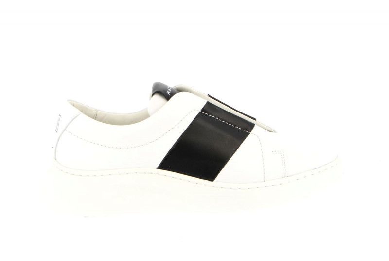 sneakers blanc noir sans lacet maimai