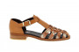 sandale cuir marron python pertini