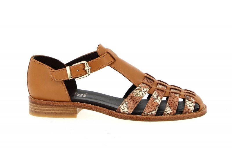 sandale marron python pertini