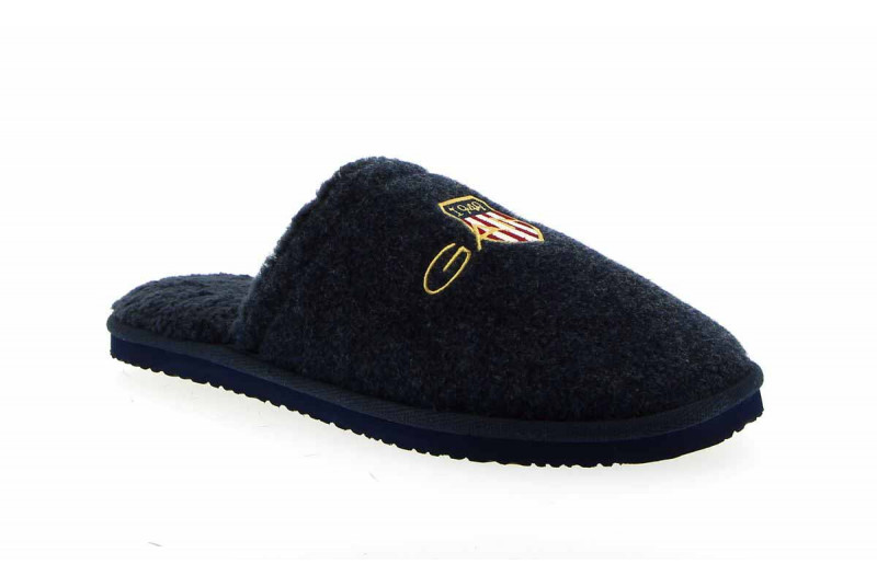 chausson slipper bleu marine gant