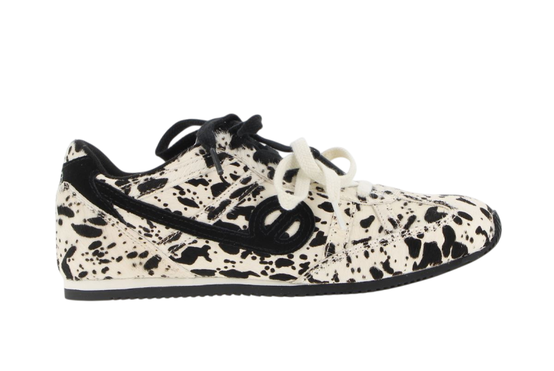 evo run w pony cow suede